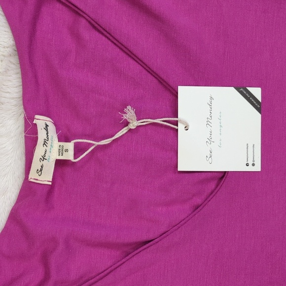 See You Monday! Pink Tee Shirt Dress - Picture 7 of 9